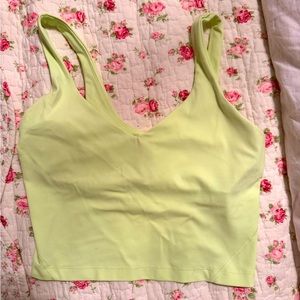 Lululemon align tank size 6 tennis ball yellow/green.  Worn once.  No pads.